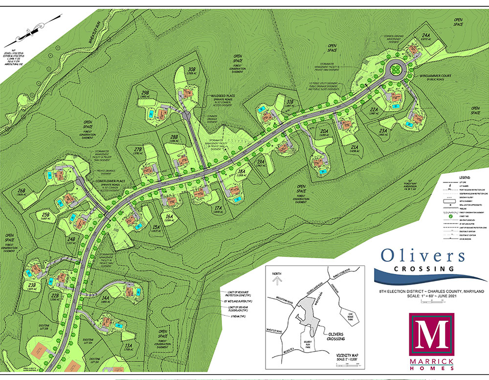 Olivers Crossing Map